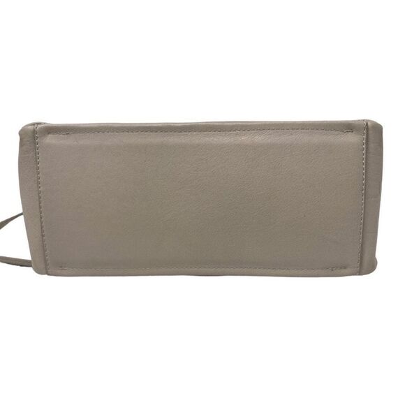 Orciani Leather Light Beige Crossbody Shoulder Bag Handbag Purse Minimalist VTG - Picture 11 of 16